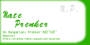 mate prenker business card